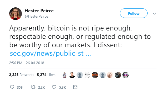 Hester Peirce Tweet Hester Peirce Tweet