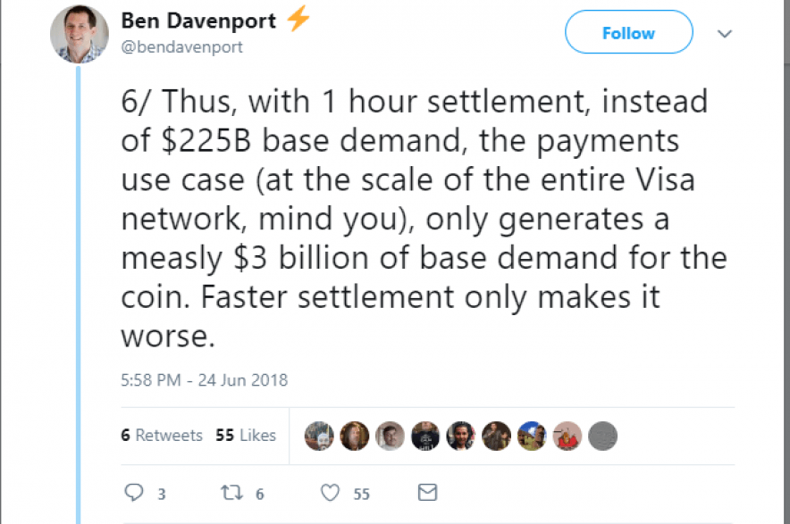 Ben Davenport response tweet